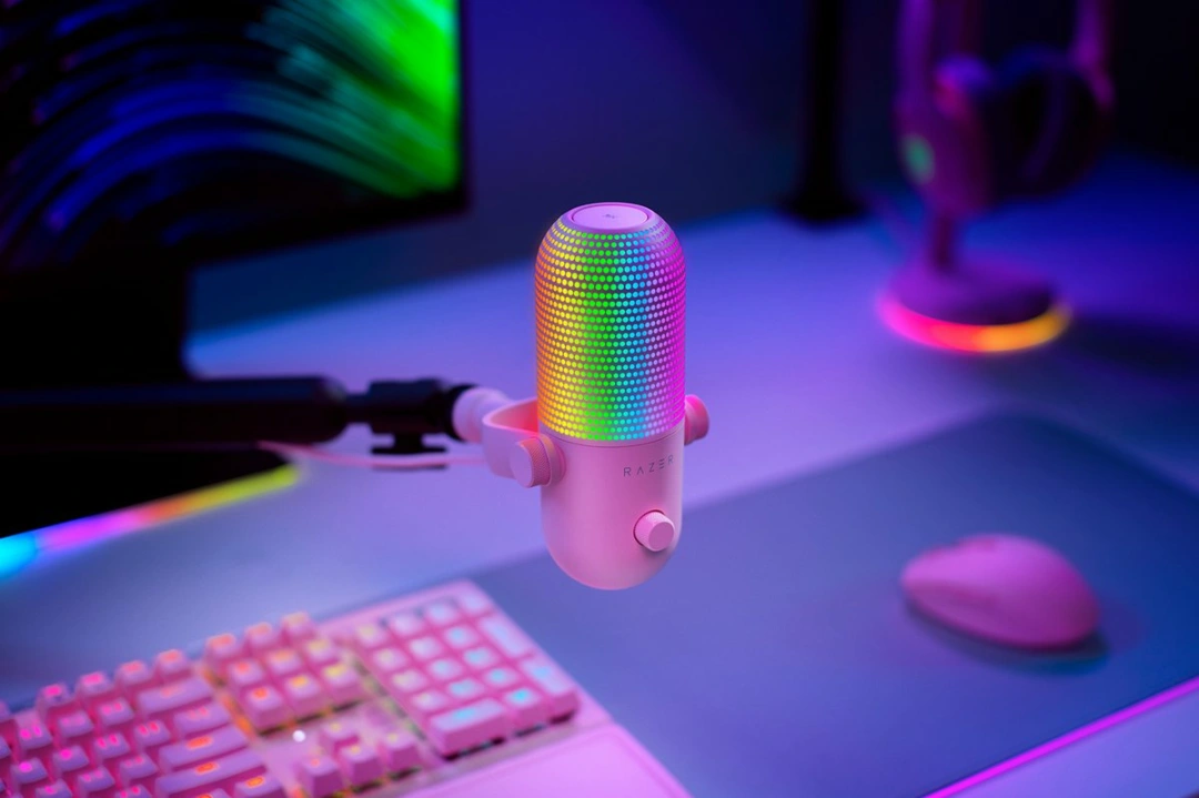 Razer USB mikrofon SEIREN V3 Chroma Quartz