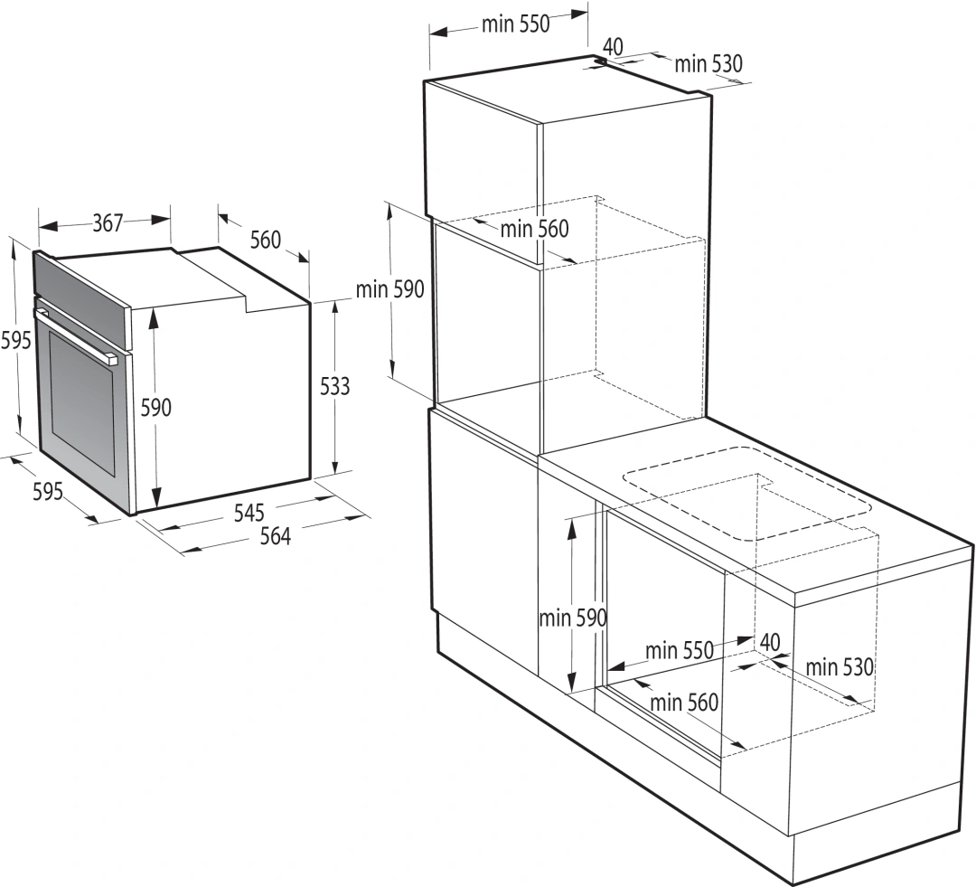 Gorenje Essential BOS6737E13X ExtraSteam, nerez 