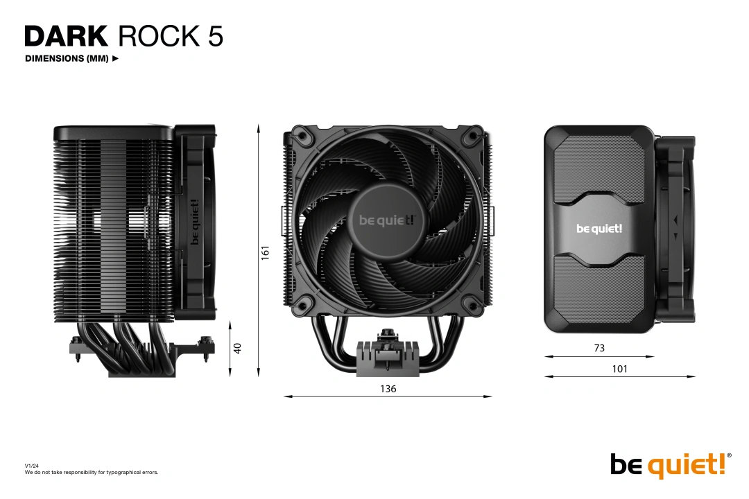 Dark Rock 5 je kompaktním ztělesněním výkonu a vysoké kompatibility. Se svou bezproblémovou montáží 