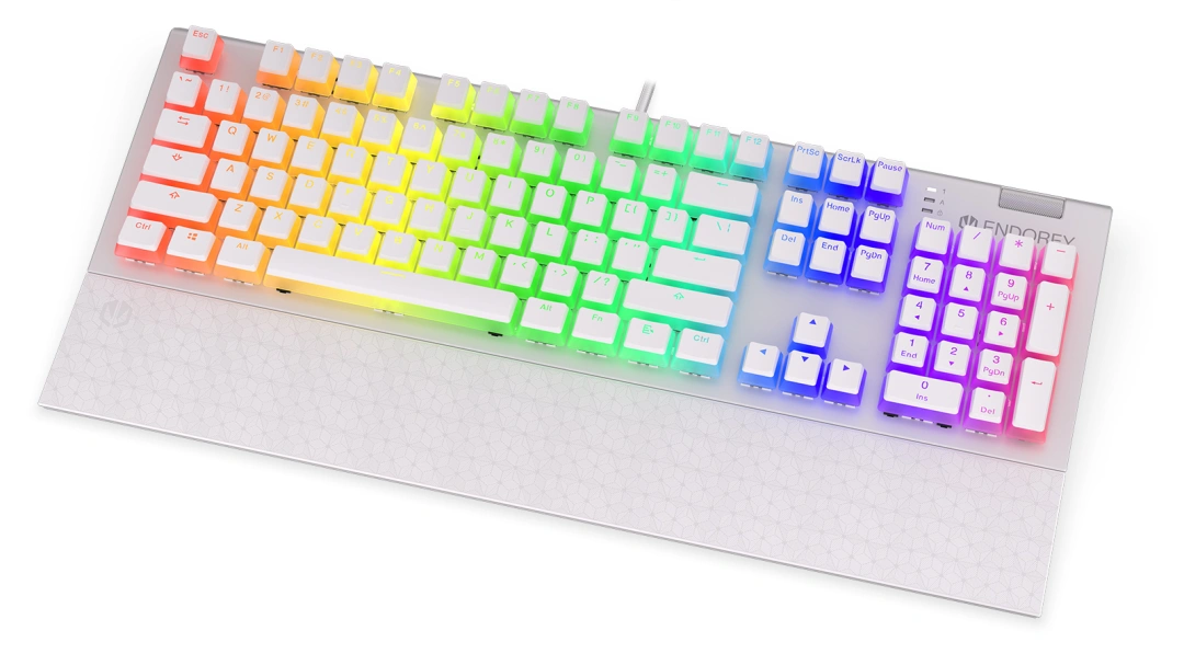 ENDORFY Omnis Pudding Onyx Kailh Blue, RGB podsvícení, US layout (EY5A034), bílá