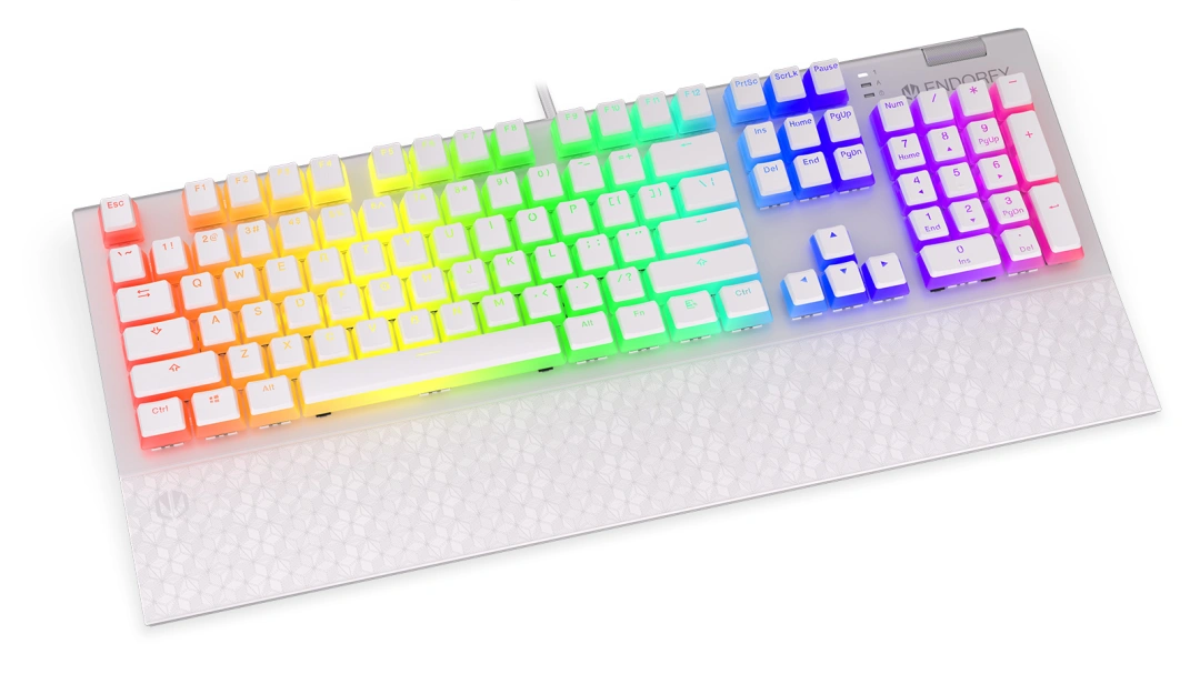 ENDORFY Omnis Pudding Onyx Kailh Blue, RGB podsvícení, US layout (EY5A034), bílá