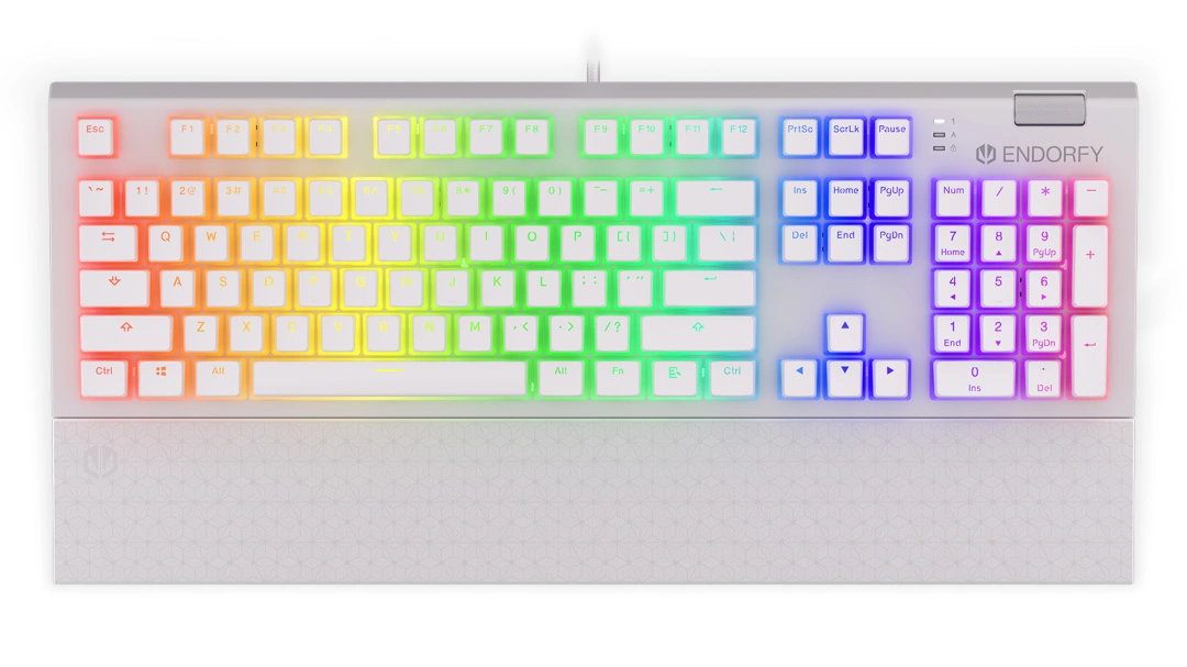 ENDORFY Omnis Pudding Onyx Kailh Brown, RGB podsvícení, US layout (EY5A035), bílá