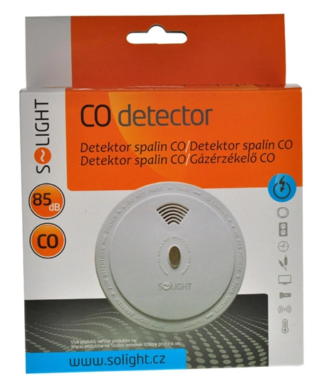 Solight  Detektor spalin CO 85dB, bílý