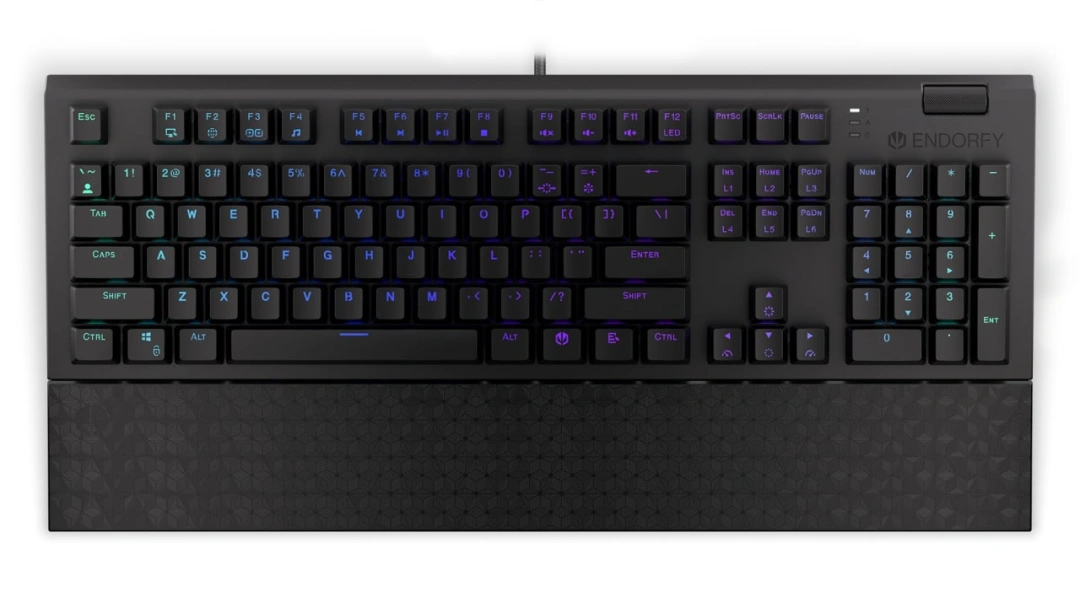 ENDORFY Omnis Kailh Blue, RGB podsvícení, US layout (EY5A028), černá