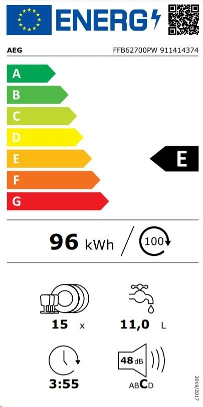 AEG Mastery FFB62700PW, Myčka nádobí 60cm