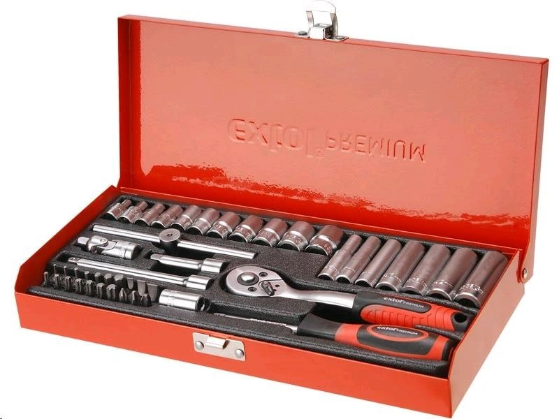 Extol Premium Hlavice nástrčné, sada 45ks, 1/4" 8818360