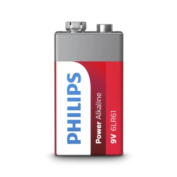 Philips baterie 9V PowerLife, alkalická - 1ks