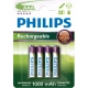 Philips AAA nabíjecí - 4 ks