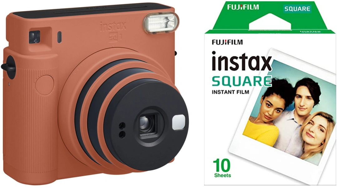 Fujifilm Instax Square SQ1, oranžová + film 1x10