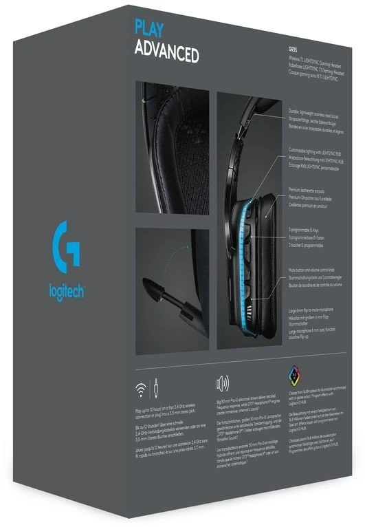 Logitech G935, černá