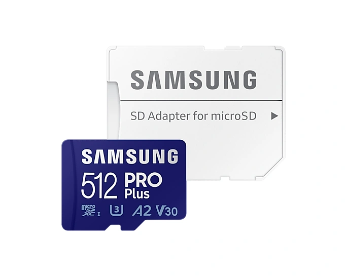 Samsung PRO Plus (2021) SDXC 512GB UHS-I U3 (Class 10) + adaptér