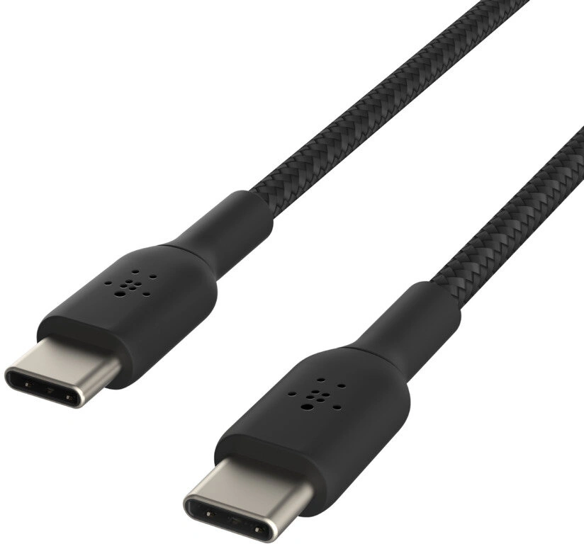Belkin USB-C, M/M, opletený 1m, černá