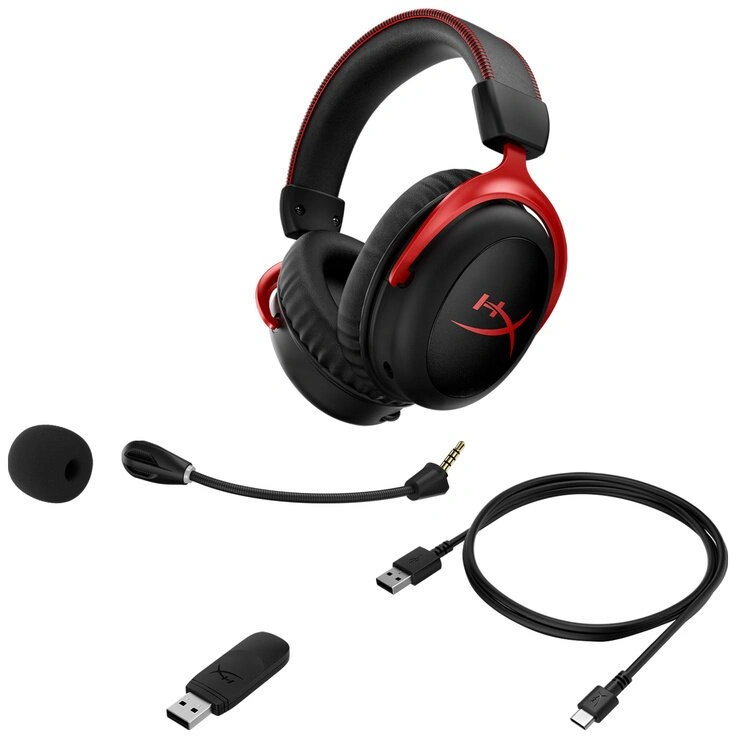 HyperX Cloud II Wireless, černo-červená