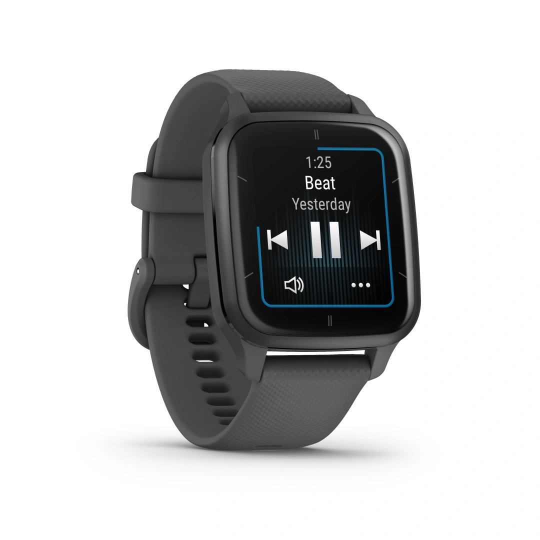 Garmin Venu SQ2, Slate/Shadow Gray Silicone Band