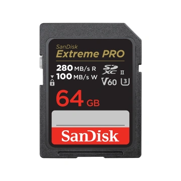 SanDisk SDXC 64GB Extreme PRO (280 MB/s Class 10, UHS-II V60)