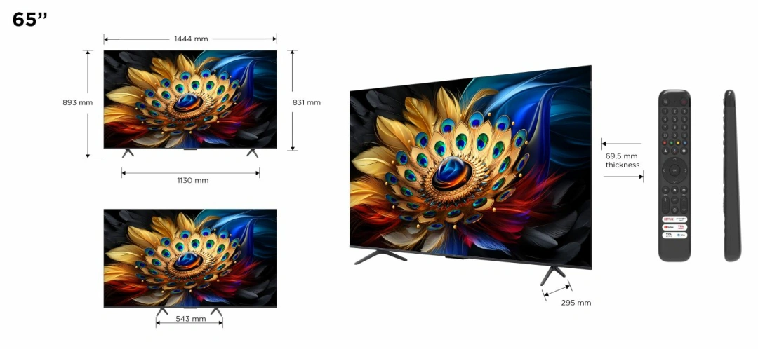 TCL 65C655 televizor (65") 4K Ultra HD Smart TV Wi-Fi Titanová 