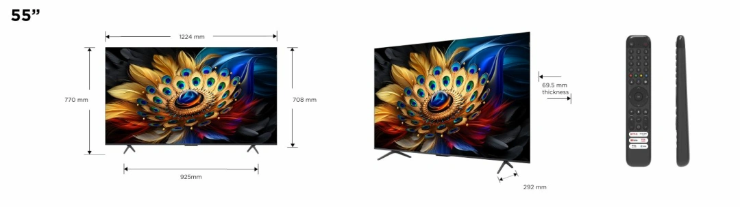 TCL 55C655  televizor (55") 4K Ultra HD Smart TV Wi-Fi Titanová 