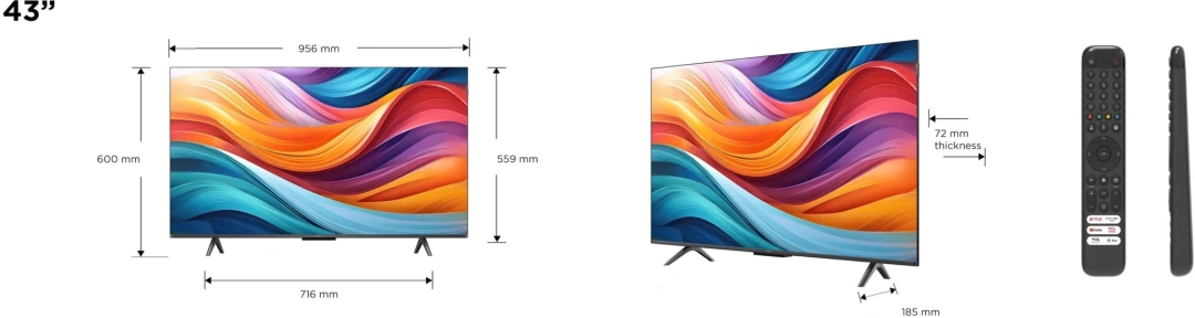 TCL 43T7B - 108cm