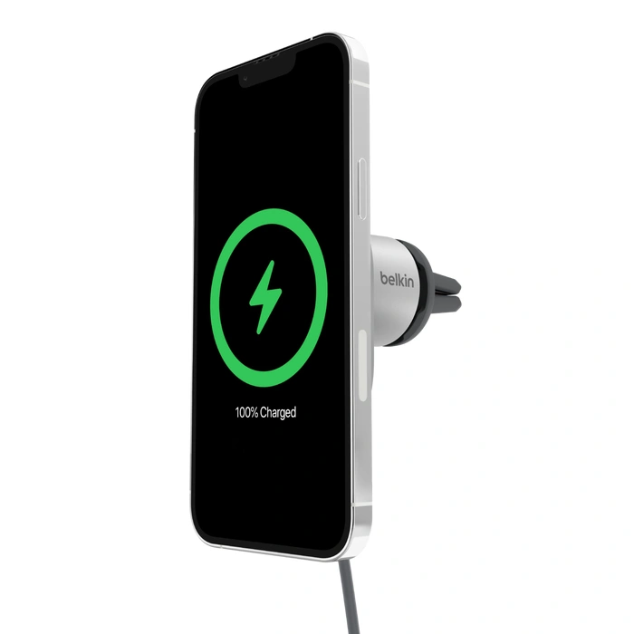 Belkin BOOST CHARGE Qi2 Magnetický držák s nabíjením do auta, 15W, šedý