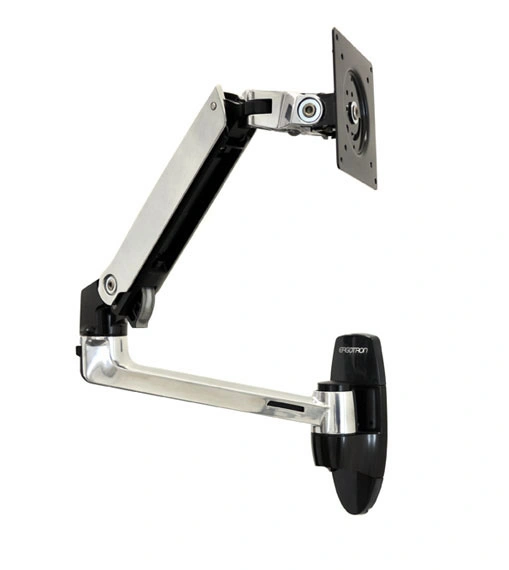 Ergotron LX Wall Mount Arm, Polished Aluminum - nástěnný držák, max. 24" LCD