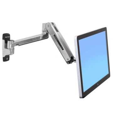 Ergotron LX HD Sit-Stand Wall Mount LCD Arm, Polished, velmi flexibilní rameno na zeď až 49