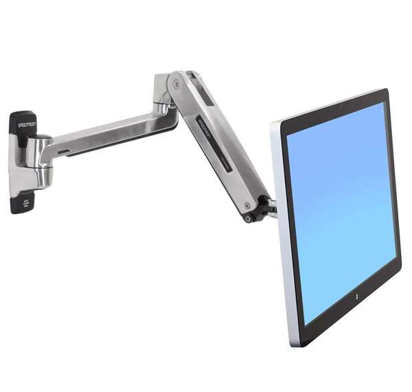 Ergotron LX HD Sit-Stand Wall Mount LCD Arm, Polished, velmi flexibilní rameno na zeď až 49"