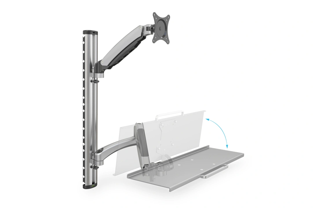 Digitus držák na monitor a klávesnici do 69cm (27"), flexibilní, 8kg VESA 75 x 75 a 100 x 100 mm