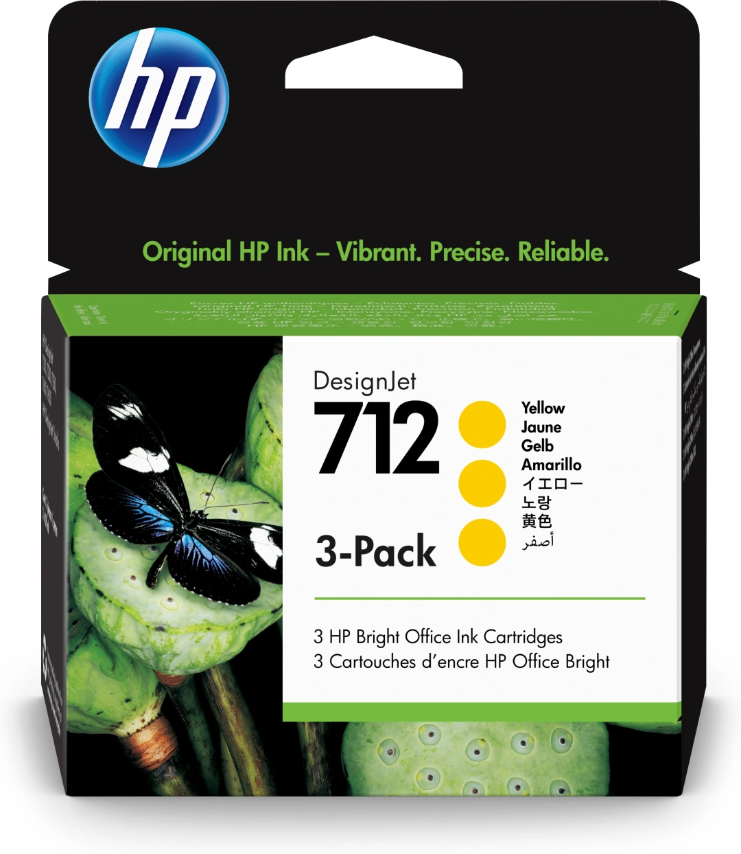 Inkoustová náplň HP 712, 3x 29 ml (3ED79A) žlutá