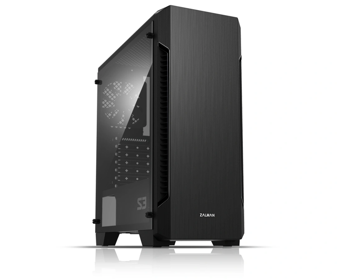 Zalman case miditower S3, ATX/mATX/Mini-ITX, bez zdroje, USB3.0, černá