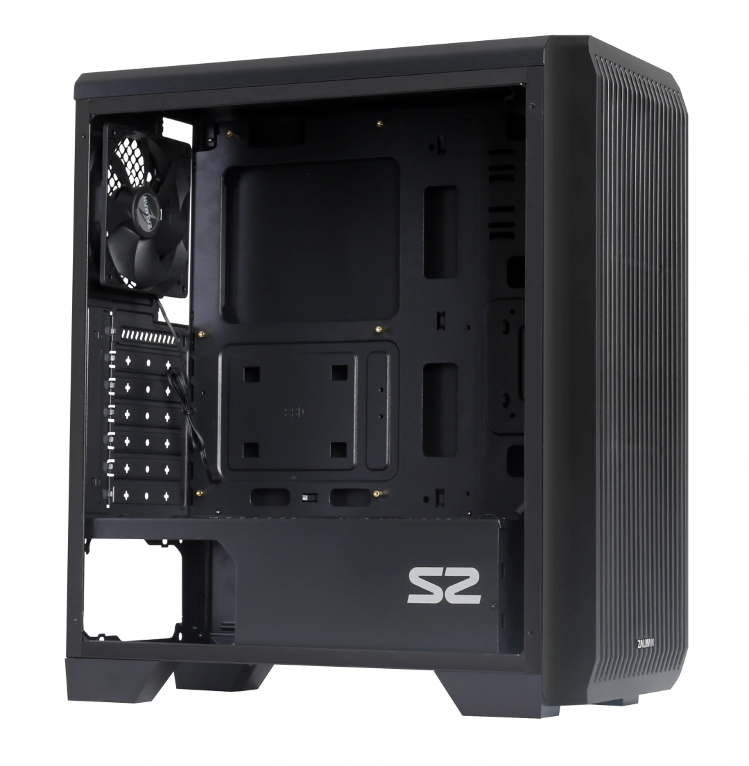 Zalman case miditower S2, ATX, Black