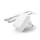 Belkin 30W USB-C Power Delivery PPS nástěnná nabíječka + 1m USB-C na USB-C kabel, bílá, WCA005vf1MWH