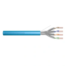 DIGITUS Instalační kabel CAT 6A U-FTP, 500 MHz Eca (EN 50575), AWG 23/1, buben 305 m, simplex, barva