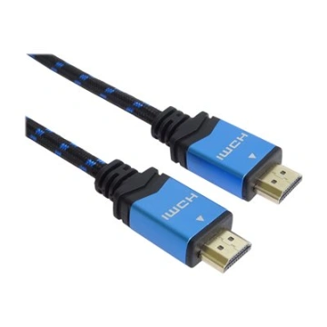 PremiumCord kabel HDMI 2.0b, M/M, 4K@60Hz, opletený, zlacené konektory, 2m, černá