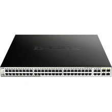 D-LINK DGS-1210-52MP 52-PORT GIGABIT SMART+ POE SWITCH, 48X GBE POE+, 4X RJ45/SFP, POE 370W