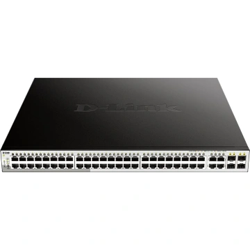 D-LINK DGS-1210-52MP 52-PORT GIGABIT SMART+ POE SWITCH, 48X GBE POE+, 4X RJ45/SFP, POE 370W