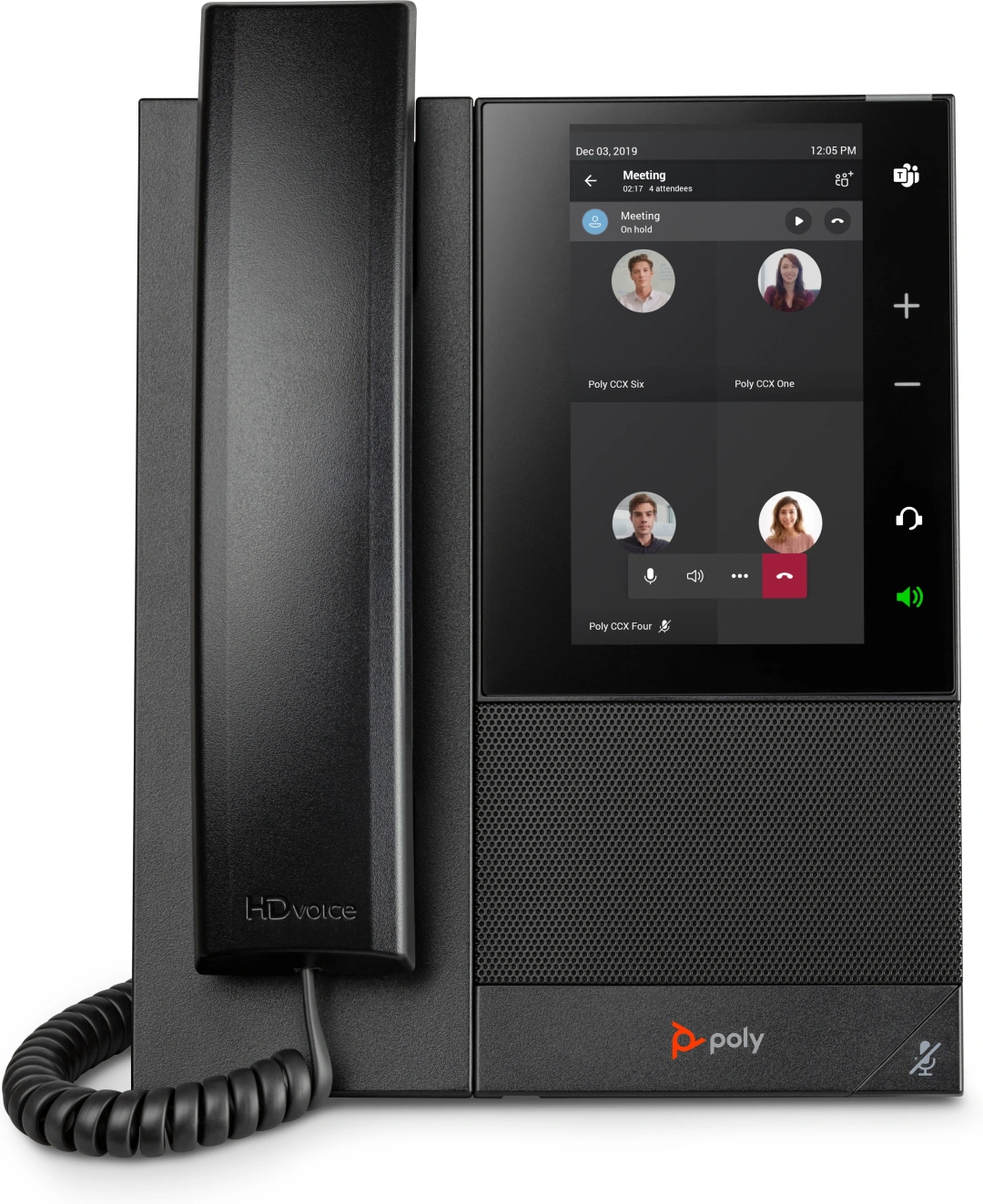 POLY Firemní multimediální telefon Poly CCX 500 pro Microsoft Teams s podporou technologie PoE