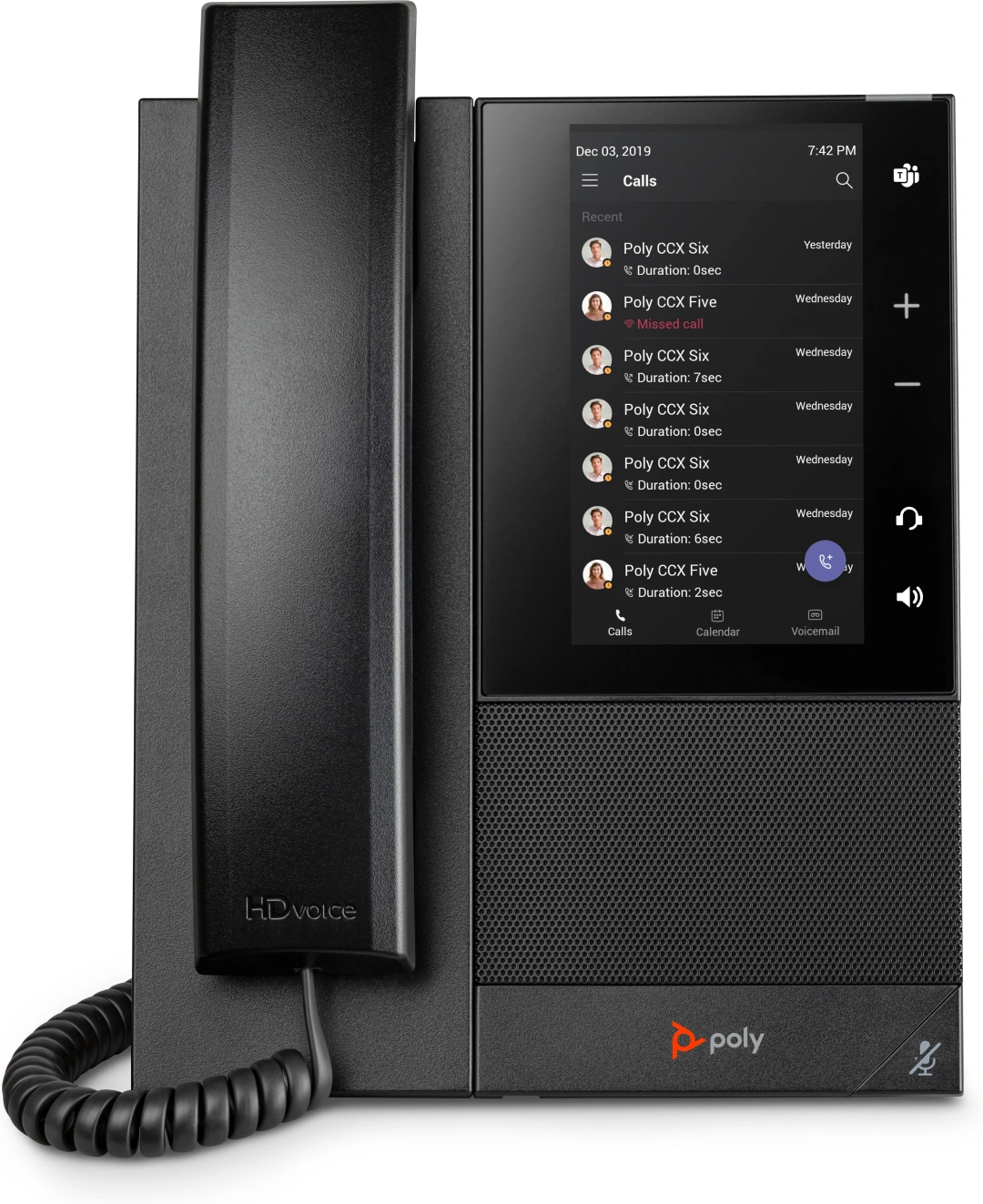 POLY Firemní multimediální telefon Poly CCX 500 pro Microsoft Teams s podporou technologie PoE