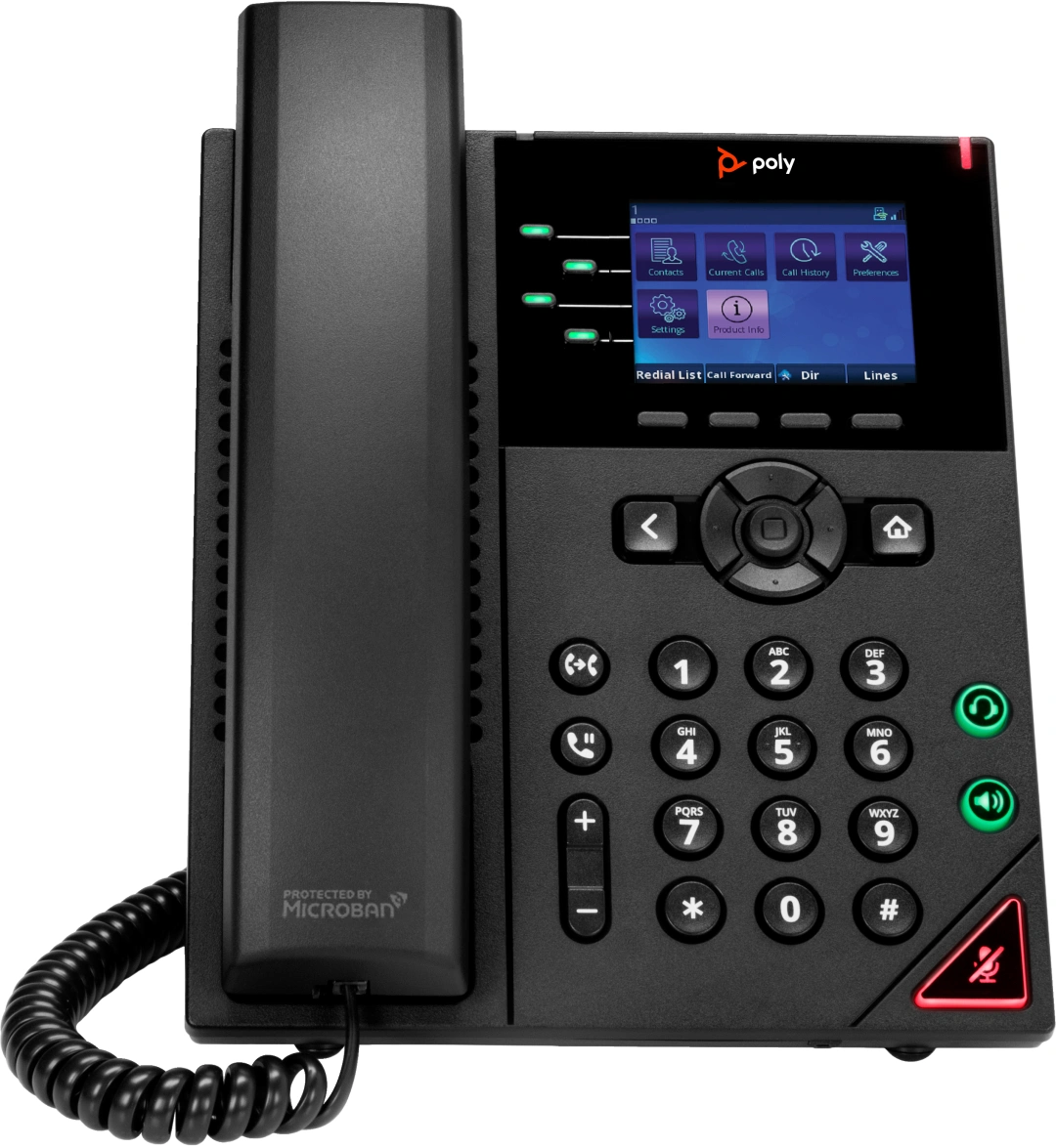 POLY 4linkový IP telefon Poly OBi VVX 250 s podporou technologie PoE