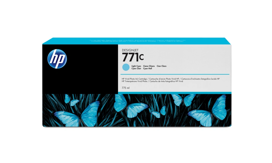 HP 771C Světle azurová inkoustová kazeta DesignJet, 775 ml