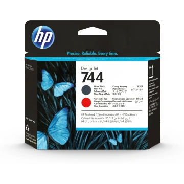 HP 744 Matte Black/Chromatic Red DesignJet Printhead