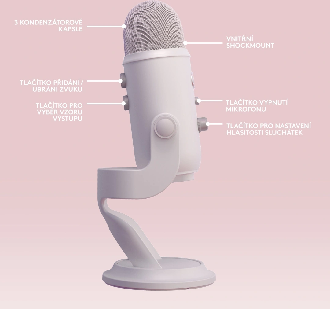 Blue Yeti Aurora Collection, bílý