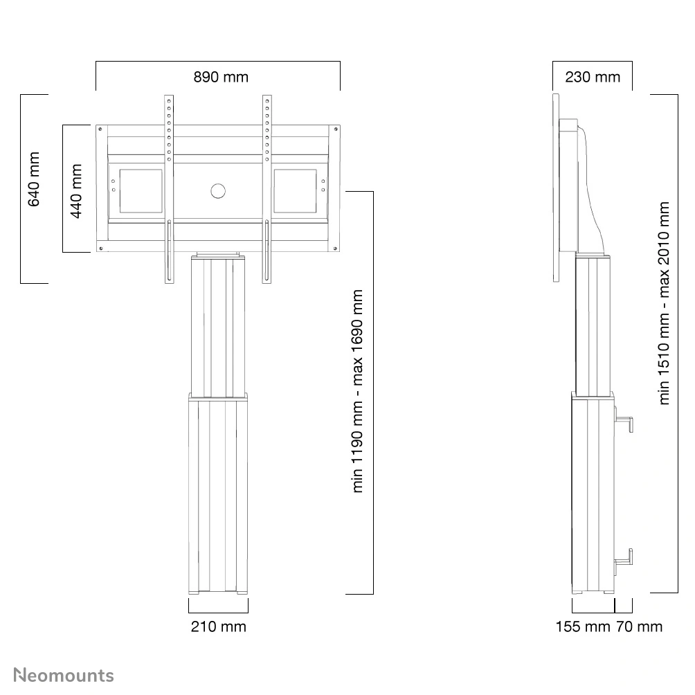 Neomounts PLASMA-W2500SILVER